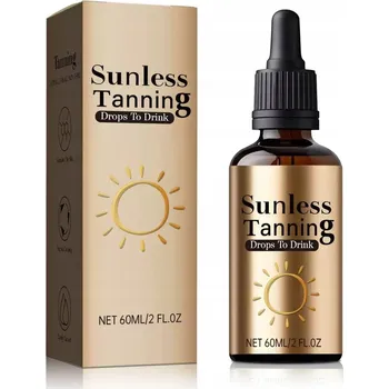 Kapky na opalování bez slunce k pití, pitelné kapky na opalování bez slunce zlaté, 1ks