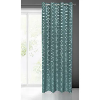 HOTOVÝ ZÁVĚS KOCKA 140X250 CM TMAVÁ TYRKYSOVÁ