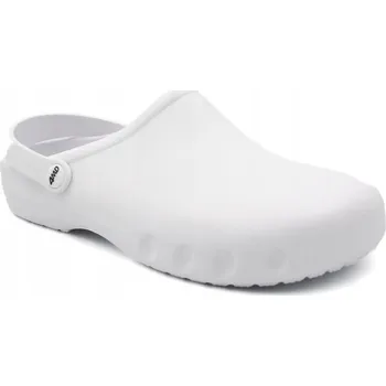Pracovní obuv Zdravotní obuv pěnová EVA pantofle s páskem lehké BÍLÉ Velikost 44/45