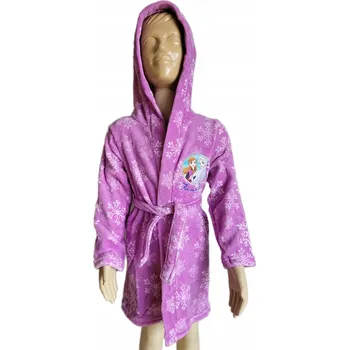 Dámský župan FROZEN ŽUPAN TEPLÝ MĚKKÝ S KAPUCÍ R98 R104