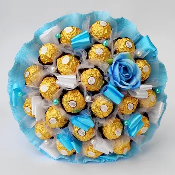 umělá květina Ateliér Confetti Kytice z bonbónů - Vanesa 23 cm bílá