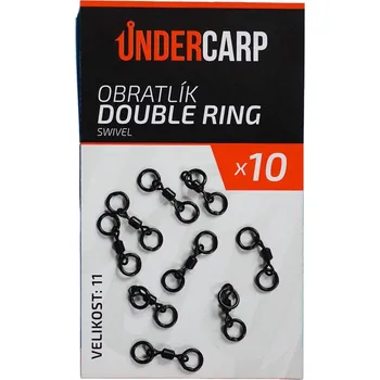 10ks - Obratlík UnderCarp Double Ring Swivel Velikost 11