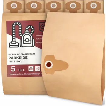 Sáček do vysavače 5x SÁČEK do VYSAVAČE Parkside PNTS 1400 Papírový 2-vrstvý Velký Sáčky 2A