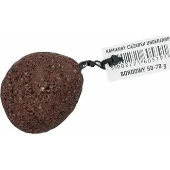 Rybářský háček Zátěž UnderCarp Závaží z kamene Očko Obratlík Bordó Hmotnost 50-70gr