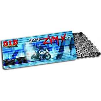 Řetězová sada pro motocykl Zvm-x série x-kroužkový řetěz d.i.d chain 525zvm-x 124 l zlatá/zlatá 35922 103072124