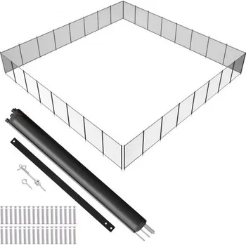 Bazénový plot VEVOR, 4 x 96 stop (4 x 96 stop) pro zapuštěné bazény, odnímatelný dětský bezpečnostní plot, snadná instalace vlastními silami, 340g pletivo Teslin PVC chrání děti a domácí mazlíčky