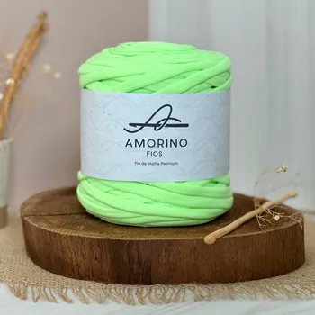Příze Amorino Fios Textilní špagáty Amorino Fio - Premium 26mm Verde Neon