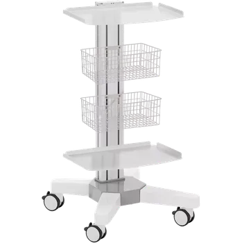 VPI - 15, přístrojový vozík, výškově stavitelné police/košíky, bílý