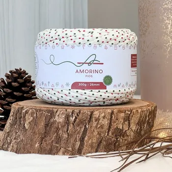 Příze Amorino Fios Textilní špagáty Amorino Fio s potiskem - Premium 26mm Natalino