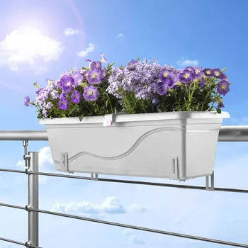 Truhlík Plastkon samozavlažovací truhlík Extra Line Smart Bílá, 79.5x21x17 cm