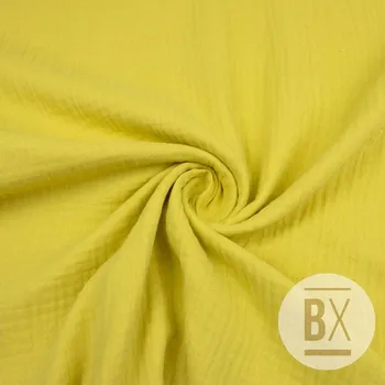 Dvojitá gáza/Gáza - Žlutá vintage