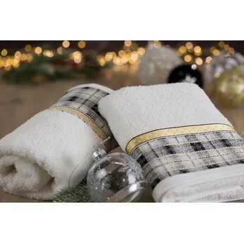 Ručník VÁNOČNÍ RUČNÍK ANGEL RE 02 B 70X140 (X3) B