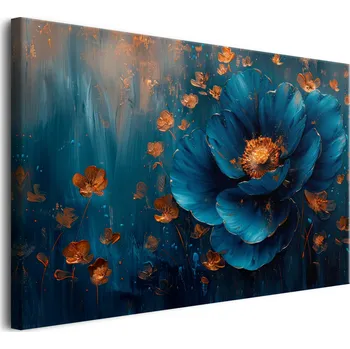 Obraz Obraz na zeď do obývacího pokoje Nástěnná dekorace do ložnice Tmavě modrý květ