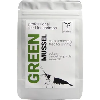 Krmivo pro rybičky QualDrop Green Mussel - krmivo pro krevety 2g