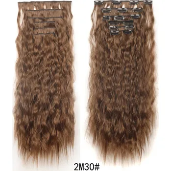 Příčesek Clip in příčesek - hnědá - vlnitý 2M30