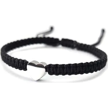 Náramek Maj šperky Náramek se srdíčkem Barva: Černá, Velikost: Dámská