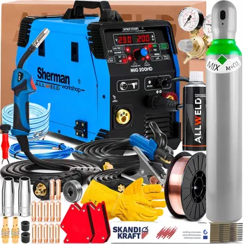 Svářečka Svářečka MIG/MAG, MMA, TIG Sherman 30-200 A 230 V