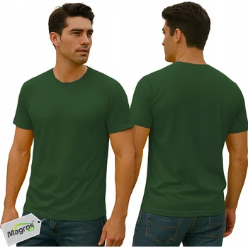 Pracovní obuv Tričko Magros Zelené Bavlněné Pánské XL