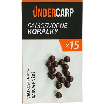 Gumové korálky UnderCarp Samosvorné korálky hnědé - 6 mm