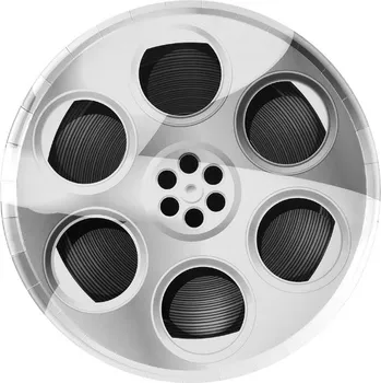 Party dekorace Papírové talíře The Cinema – filmová cívka, 22,5 cm, 10 ks
