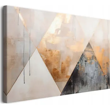 Obraz Moderní Obraz na plátně do obýváku Abstraktní zlatá Nástěnná dekorace