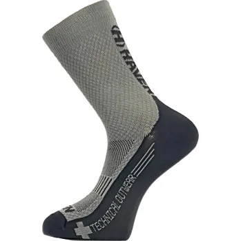 Pánské ponožky Haven Structure long sportovní ponožky black/grey - 2 páry Velikost: 34-36