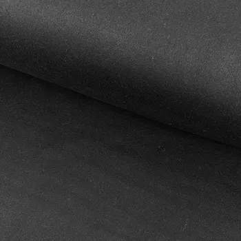 Kabátovina Flauš Wool - Černá