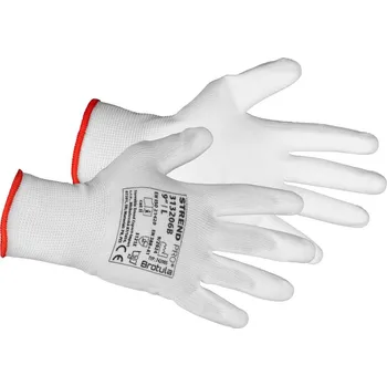 Pracovní oblečení Rukavice ST BROTULA White 09/L, záhradné, biele, s blistrom