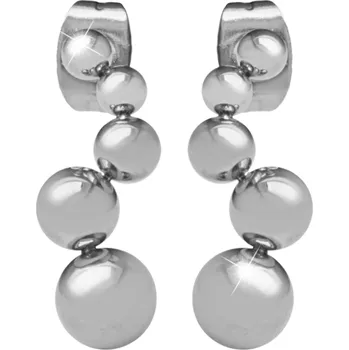 Módní doplněk JSB bijoux s.r.o. Ocelové náušnice puzety poskládané kuličky různých velikostí