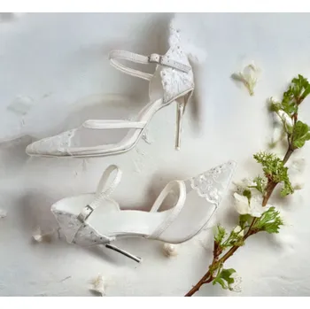 Dámské lodičky Průsvitné svatební boty bílé Velikost obuvi: 34