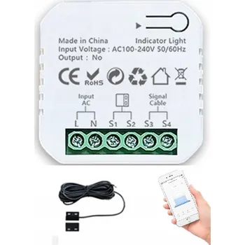 IP kamera Řídicí jednotka garážových vrat TUYA Zigbee Zigbee2MQTT s senzorem