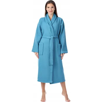 Dámský župan Dámský župan Froté bavlna teplý dámský župan LA-227 Modrá XL