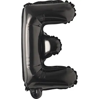 Balónek Fóliový balónek Písmeno E černý 92 cm
