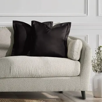 Povlak na dekorativní polštářek Povlaky na polštáře AmeliaHome Velvet Side černé, velikost 45x45