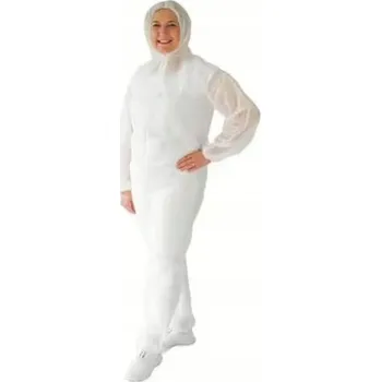 Jednorázový oděv Ochranná kombinéza BOZP s kapucí a zipem, XXXL, 35 g/m2