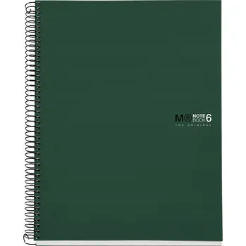 Zápisník Zápisník Miquelrius A4 NB6 ZELENÝ, 150 stran, čtvereček