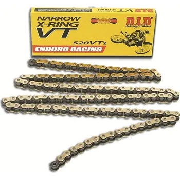 Řetězová sada pro motocykl Závodní řetěz enduro d.i.d chain 520ervt 120 l zlatá/zlatá 35902 103061120