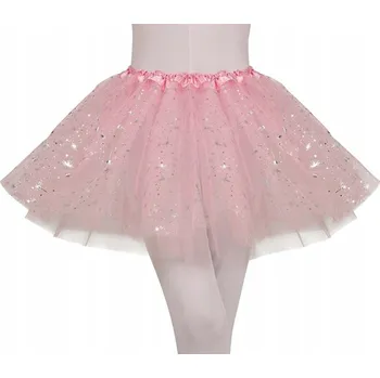Dětská móda Dětská tylová sukýnka TUTU růžová 30 cm srdíčka hvězdičky baletka