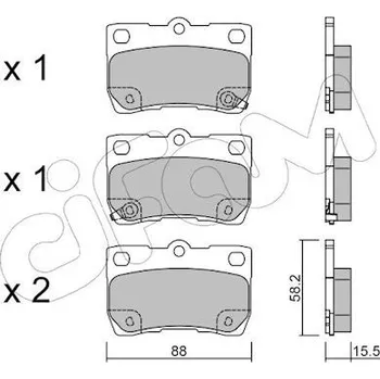 Brzdová destička Sada brzdových destiček, kotoučová brzda CIFAM 822-761-0