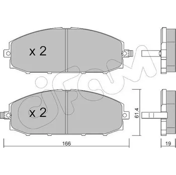 Brzdový systém Sada brzdových destiček, kotoučová brzda CIFAM 822-407-0