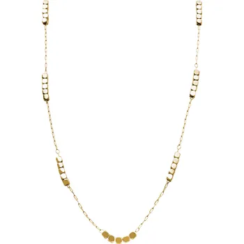 Náhrdelník JSB bijoux s.r.o. Zlatý ocelový náhrdelník jemný řetízek a drobné kostičky