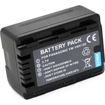 Baterie TRX pro Panasonic 1790mAh Baterie, pro videokameru, 1790mAh, Li-Ion, pro Panasonic HC-V10, HC-V10M, HC-V300M, kompatibilní s baterií VW-VBK180-K TRX-VW-VBK180