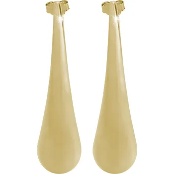 Módní doplněk JSB bijoux s.r.o. Zlaté ocelové náušnice puzety podlouhlé prohnuté klapky bez krystalů