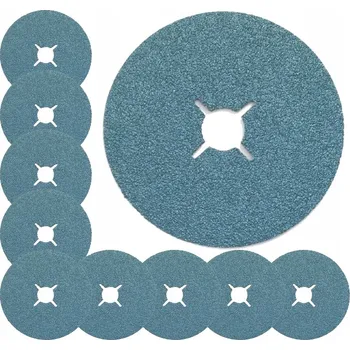 Brusný kotouč FÍBROVÝ DISK 125 FIBROVÝ BRUSNÝ KOTOUČ FÍBR DO BRUSKY NA KOV A NEREZ P60 10 Ks