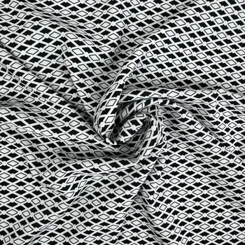 Šatovka Edita - Kosočtverce bílo-černé