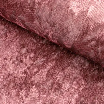 Zamat Velvet digital - Hadí kůže růžová