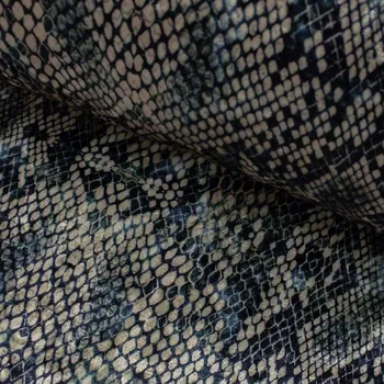 Zamat Velvet digital - Hadí kůže béžová