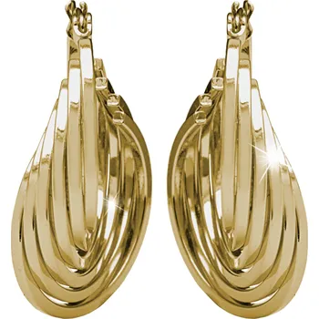 Módní doplněk JSB bijoux s.r.o. Zlaté ocelové náušnice masivní kruhy skládané