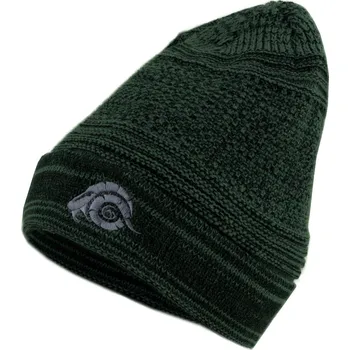 Čepice GUGGEN MOUNTAIN Unisex čepice K902 zimní čepice s lehkou fleecovou podšívkou ZELENÁ|ČERNÁ