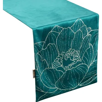 OBRUS BLINK 13 35 X 220 CM TMAVÝ TYRKYSOVÝ